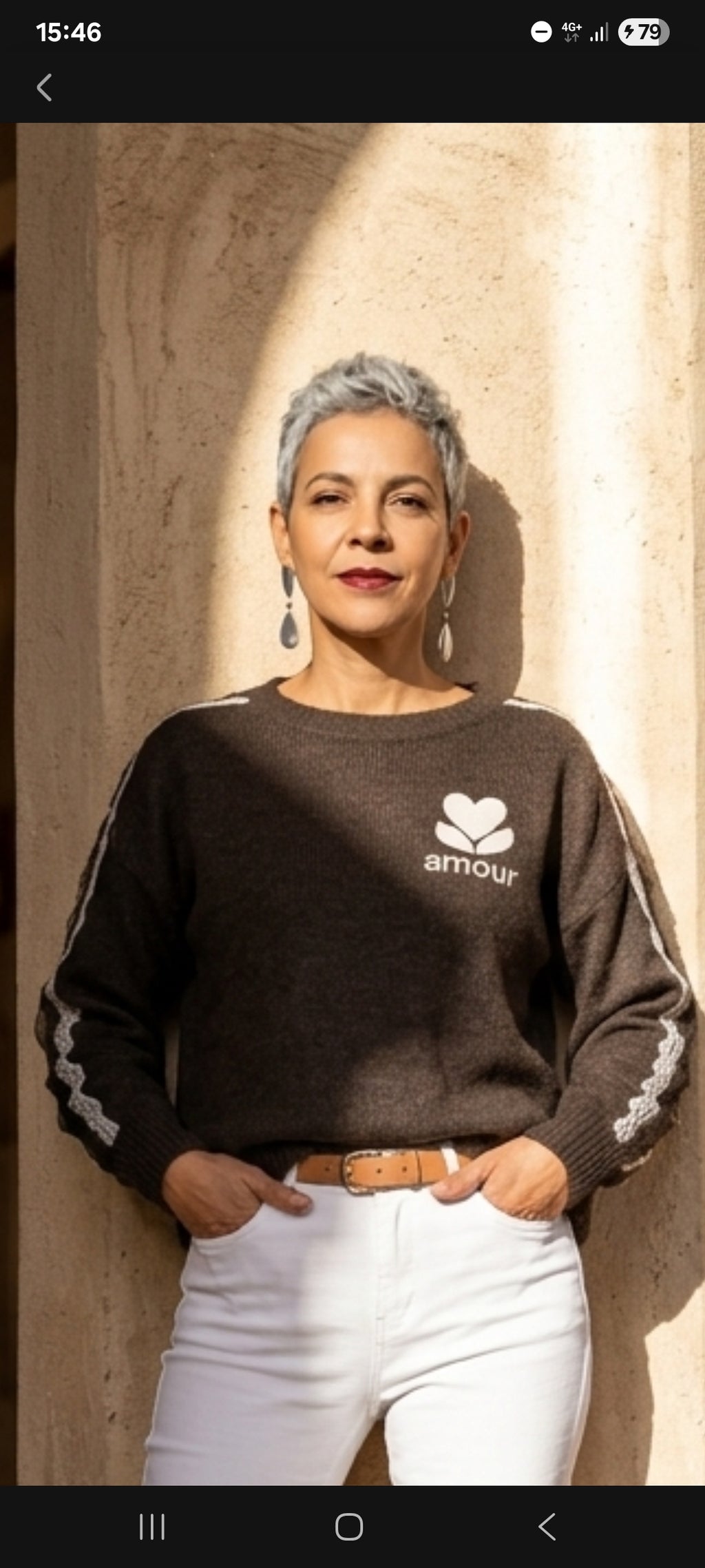 Kuscheliger Pullover „Amour“ – Dunkelbraun