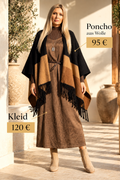 Maxikleid mit Poncho - Stilvoller Herbstlook