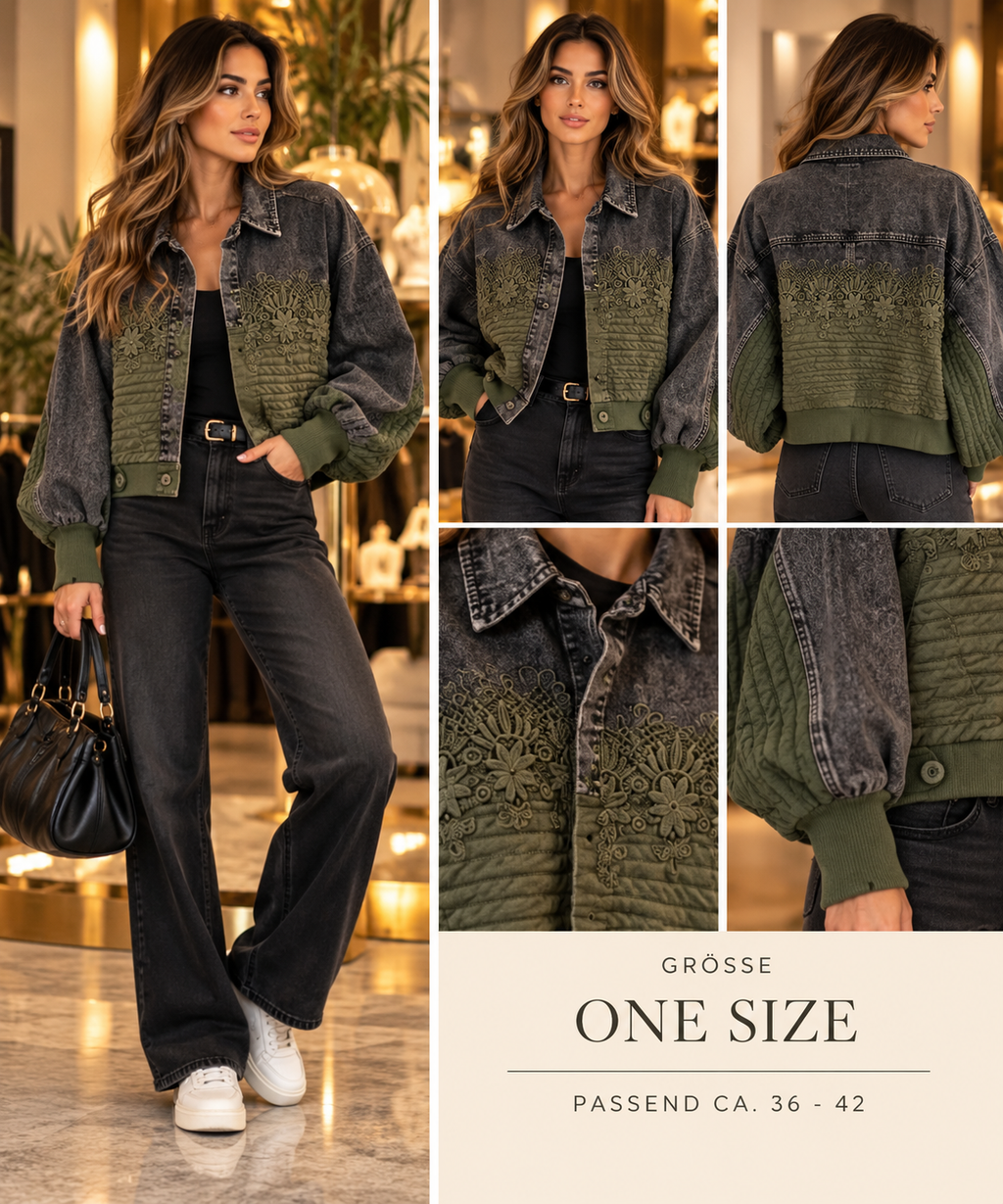 Statement-Jacke im Dein-Look mit Strickerei
